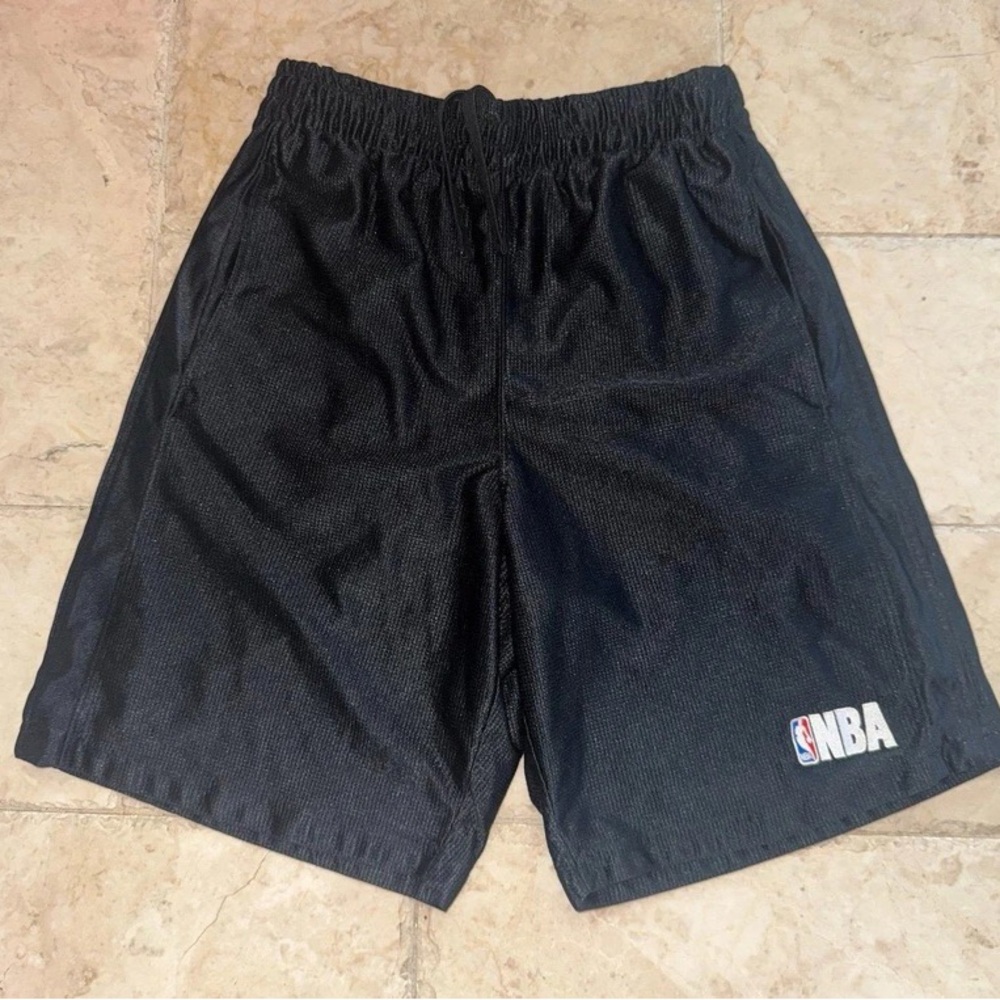 NBA Black Mesh Athletic Shorts with Logo